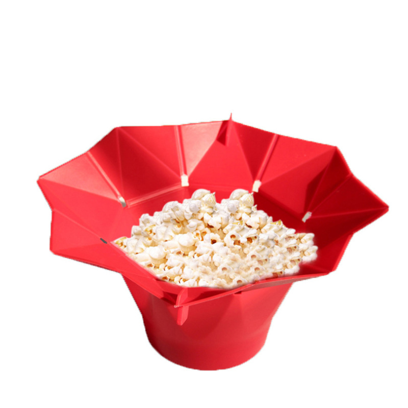 爆米花硅膠碗，可折疊硅膠碗定制代加工廠